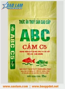 Bao pp dệt đựng thức ăn thủy sản