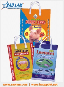 Bao PP dệt ghép màng, có quai xách 5kg, 10kg đựng cám